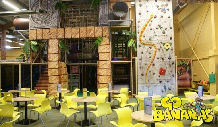 The large indoor climbing frame at Go Bananas